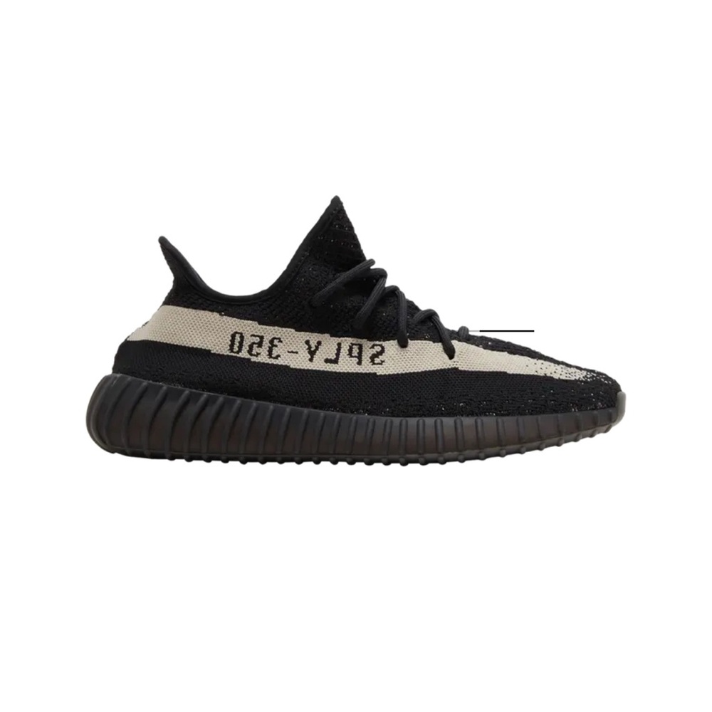Yeezy Black and Cream Athletic Shoes